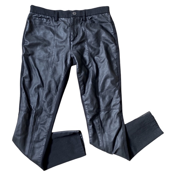 Banana Republic Sloan Faux Leather Black Pant - Picture 1 of 5
